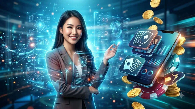 Bàn baccarat với biểu đồ cầu baccarat hiển thị kết quả